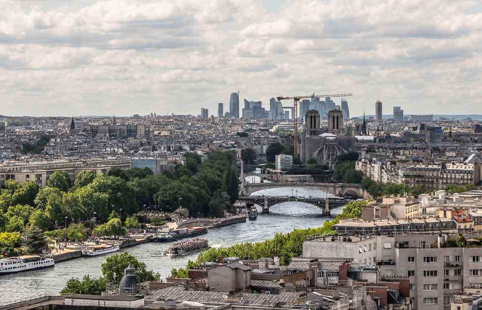 El Sena de París visto desde arriba